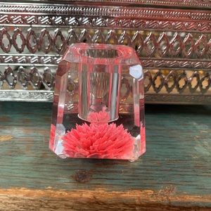Vintage Bircraft lucite candle holder